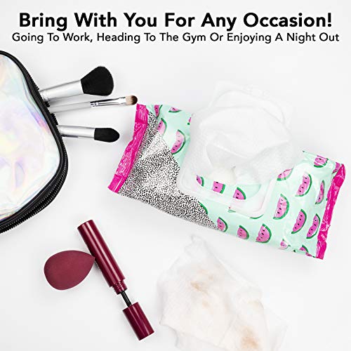 Beauty Concepts - 2 Pack (60 Count Each) Watermelon Detoxifying Facial Cleansing Wipes