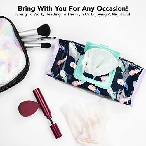 Beauty Concepts 2 Pack (60 Count Each) Sea Salt and Coconut Facial Cleansing and Gentle Make Up Remover Wipes Flip Top Pack