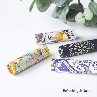 Live Green Four Piece Lip Balm Collection, Lip Butter Collection (Peony, Lavender, Vanilla Bean, Tea Tree)