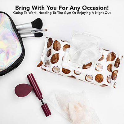 Body Prescriptions Coconut Milk with Vitamin C Wipes & Makeup Remover Wipes - 2 Pack (60 Count Each) of Gentle Facial Cleansing Wipes Flip Top Pack