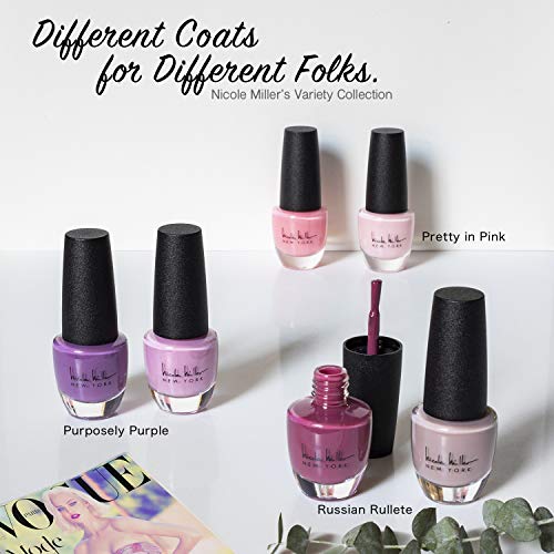 Nicole Miller Nail Polish Set, 6 Piece Nail Polish Collection, Quick Dry Nail Polish for Women and Girls