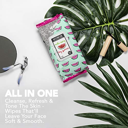 Beauty Concepts - 2 Pack (60 Count Each) Watermelon Detoxifying Facial Cleansing Wipes