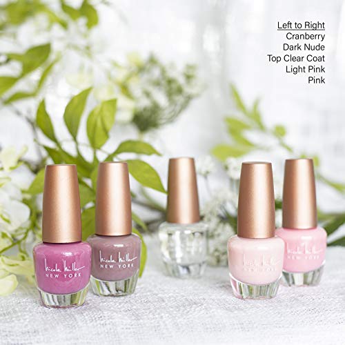 Nicole Miller Nail Polish Collection- 5 Piece Rose Gold Nail Polish Set