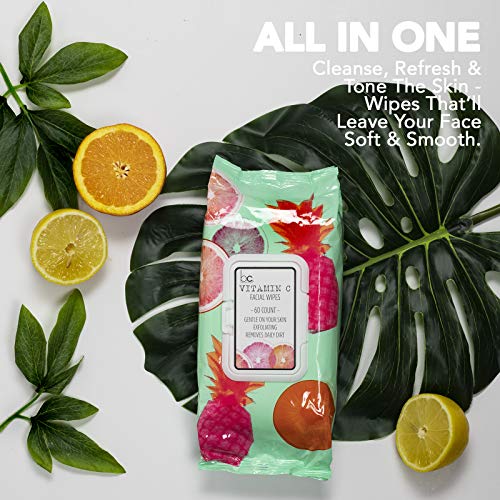 Beauty Concepts - 2 Pack (60 Count Each) Vitamin C Facial Wipes