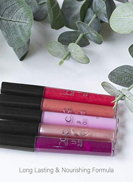 Beauty Concepts Set of 5 Lip Gloss Collection, Pucker Up Lip Gloss Gift Set with Five Different Shades of Lip Glosses