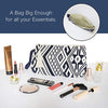 DwellStudio Vegan Clutch for Women -Boho Style Clutch, Wristlet, Purse, Woman's Hand Bag, Wallet, Beautiful Gift for Women (Navy and White)