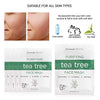 Clinical Works Pack of 5 Tea Tree DYI Spa Face Kit, Beauty Sheets, Hydrating Sheets for Moisturizing and Hydrating Skin