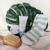 Live Green Bath and Body Gift Set- Foot Spa Set with Fuzzy Socks, Lotion, and Scrub