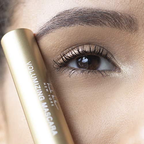 Nicole Miller Set of 2 Mascaras, Lengthening and Volumizing Two Piece Mascara Gift Set for Women and Girls (Floral Pink Package)