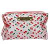 Nicole Miller Makeup Bag, Travel Toiletry Case, and Cosmetic Bag- Loaf Shape Makeup Organizer (Cherry Print)