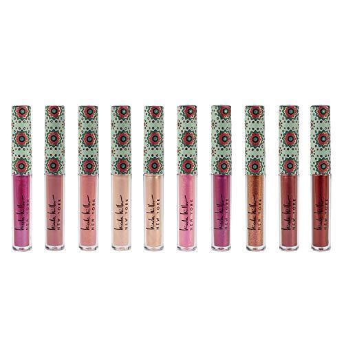 Nicole Miller 10 Pc Lip Gloss Collection, Shimmery Lip Glosses for Women and Girls, Long Lasting Color Lip Gloss Set with Rich Varied Colors