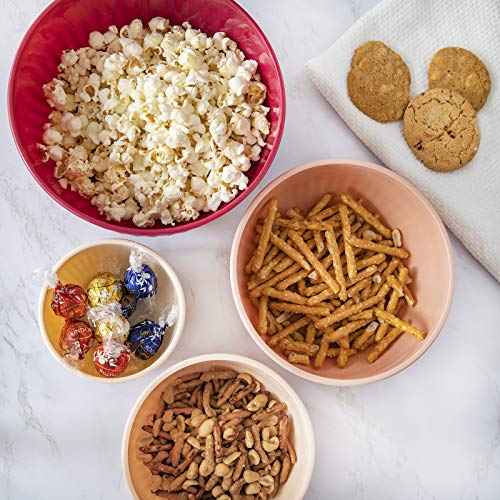 Cook with Color Mixing Bowls - 8 Piece Nesting Plastic Mixing Bowl Set with Lids