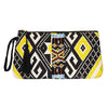DwellStudio Vegan Clutch for Women -Boho Style Clutch, Wristlet, Purse, WomanÕs Hand Bag, Wallet, Beautiful Gift for Women (Black, White,& Yellow with Beads)