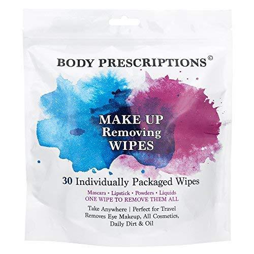 Body Prescriptions Makeup Removing Wipes Individually Packaged 30 Count