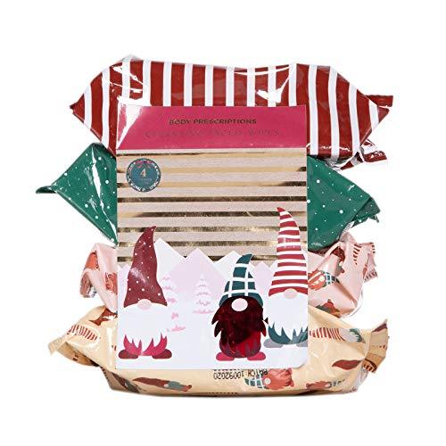Body Prescriptions Holiday Facial Wipe Set- 4 Packs of Face Wipes