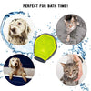 Precious Tails Grooming Mit for Dogs and Cats, Double Sided Pet Grooming Glove (Green and Gray)