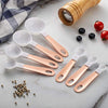 12 Piece Measuring Cups Set and Measuring Spoon Set, Copper Coated Stainless Steel Handles, Nesting Kitchen Measuring Set, Liquid Measuring Cup Set, Dry Measuring Cup Set