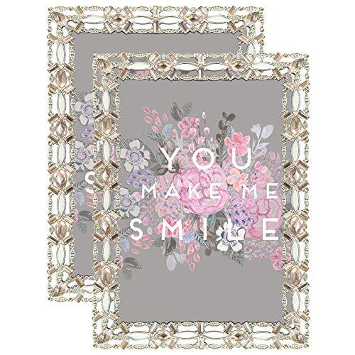 Decorative picture frame in silver stones by Parisian Home