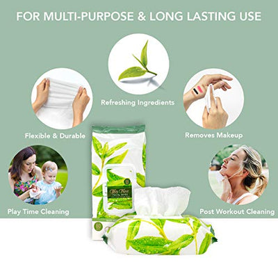 Body Prescriptions -2 Pack (60 Count Each) Tea Tree Facial Cleansing Wipes