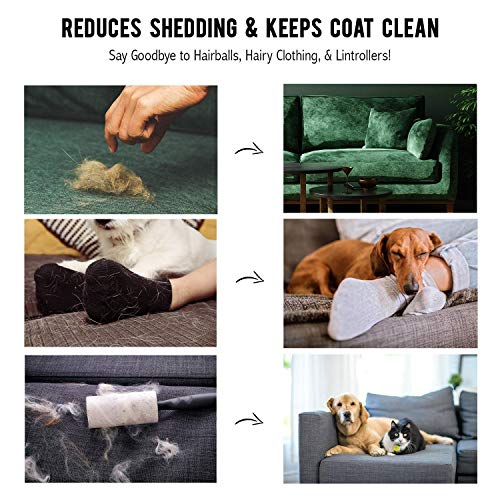 Precious Tails Grooming Mit for Dogs and Cats, Double Sided Pet Grooming Glove (Green and Gray)