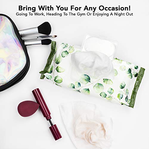 Body Prescriptions 2 Pack (60 Count Each) Eucalyptus and Mint Facial Cleansing and Gentle Make Up Remover Wipes Flip Top Pack