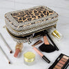 Nicole Miller Makeup Bag, Travel Toiletry Case, and Cosmetic Bag- 2 Zipper, Large Makeup Organizer (Animal Print)