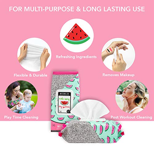 Beauty Concepts - 2 Pack (60 Count Each) Watermelon Detoxifying Facial Cleansing Wipes