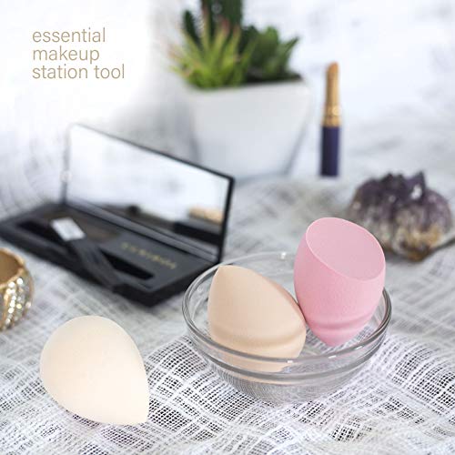 Nicole Miller Blending Sponge Collection, 3 Piece Makeup Blender Gift Set, Blending, Contouring and Highlighting, Makeup Gift for Women and Girls (Floral Box)