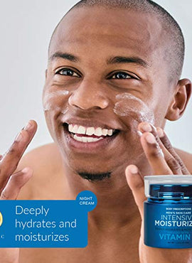 Body Prescriptions Men's Skin Care Facial Moisturizer, Night Cream Infused with Vitamin C