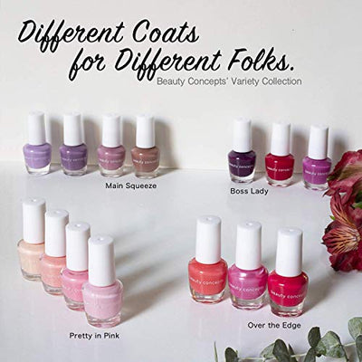 B.C. Beauty Concepts Nail Polish Set, 14 Mini Nail Polish Colors, Polish Kit for Fingernails and Toenails