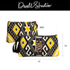 DwellStudio Vegan Clutch for Women -Boho Style Clutch, Wristlet, Purse, WomanÕs Hand Bag, Wallet, Beautiful Gift for Women (Black, White,& Yellow with Beads)