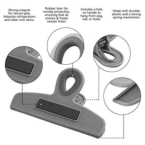 Cook with Color Set of Four Large Heavy Duty Bag Clips, 5