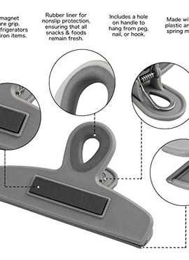 Cook with Color Set of Four Large Heavy Duty Bag Clips, 5