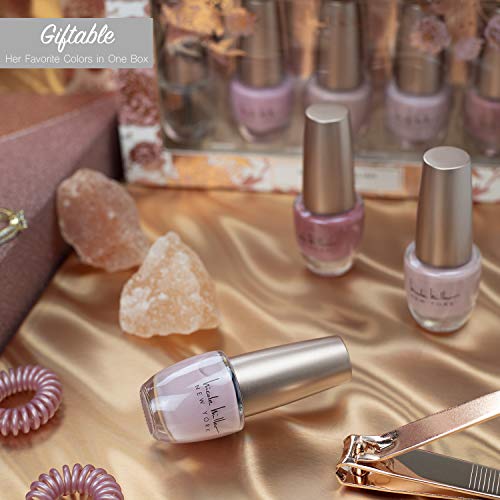 Nicole Miller Nail Polish Set, 5 Piece Nude Nail Polish Collection, Quick Dry Nail Polish for Women and Girls