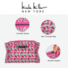 Nicole Miller Makeup Bag, Travel Toiletry Case, and Cosmetic Bag- Loaf Shape Makeup Organizer (Watermelon Print)