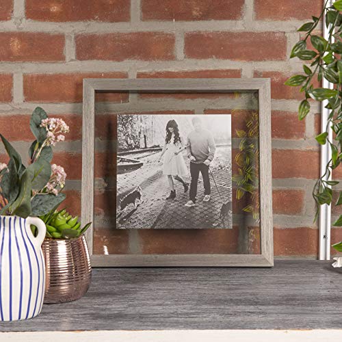 Sheffield Home Decor Collection- 3 Piece Picture Frame Set 12x12in, Floating to 8x8in