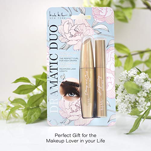 Nicole Miller Set of 2 Plump & Curl and Lengthening Mascaras (Baby Blue Package)