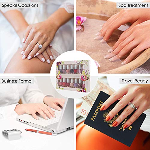 B.C. Beauty Concepts Nail Polish Set, 14 Mini Nail Polish Colors, Polish Kit for Fingernails and Toenails