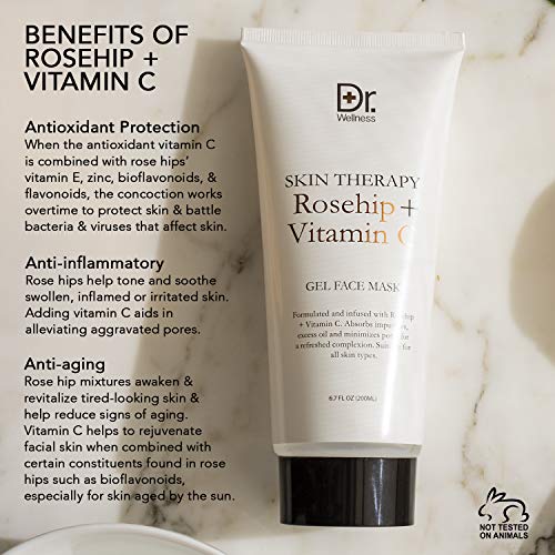 Dr. Wellnes Skin Therapy Rose Hip + Vitamin C Gel Face Mask
