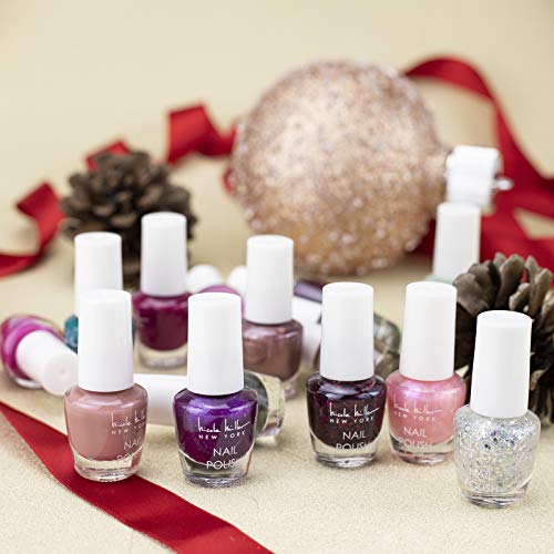 Nicole Miller Mini Nail Polish Set / Floral Collection /15 Metallic and Trendy Colors