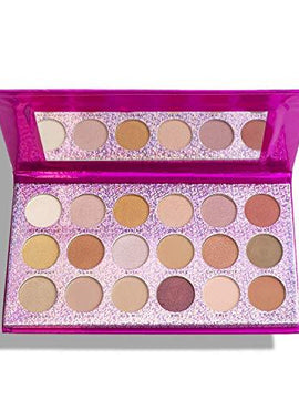 Nicole Miller Goal Digger Metallic Eye Shadow Palette with Mirror, Eye Makeup for Women, Makeup Set and Cosmetics for Girls, Metallic Eyeshadow Colors - 18 Neutral, Matte and Shimmery Shades
