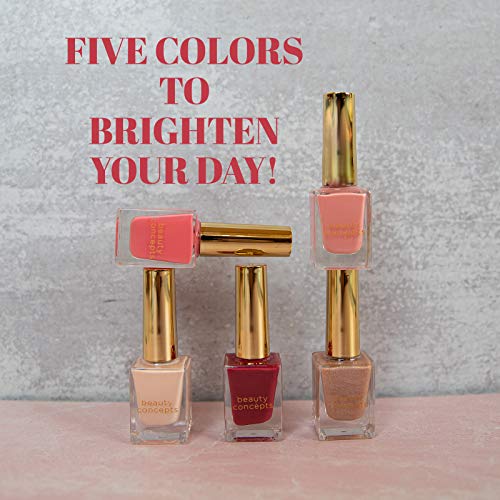 Beauty Concepts Nail Polish Collection- 6 Piece Nail Polish Holiday Gift Set in Vibrant Colors
