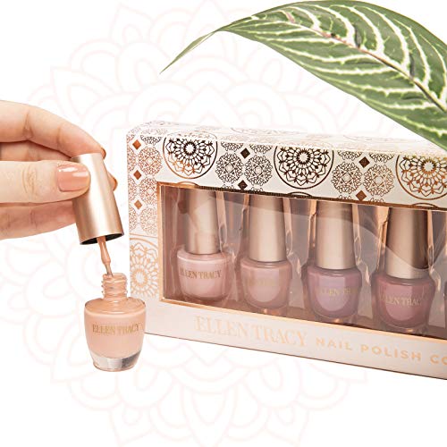 Ellen Tracy Nail Polish Collection- 6 Piece Rose Gold Nail Polish Set