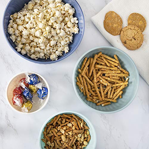 Cook with Color Mixing Bowls - 8 Piece Large Nesting Plastic Mixing Bowl Set with Lids