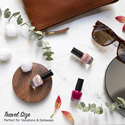 Nicole Miller Nail Polish Set, 15 Mini Nail Polish Colors, Polish Kit for Fingernails and Toenails
