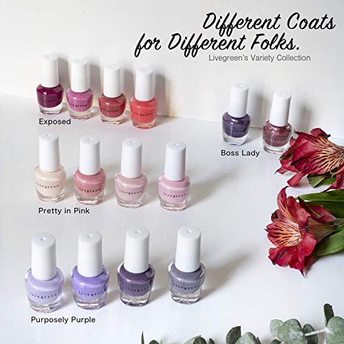 Live Green Nail Polish Set - 14 Mini Nail Polish Colors, Polish Kit for Fingernails and Toenails, 0.12 Fl Oz Each