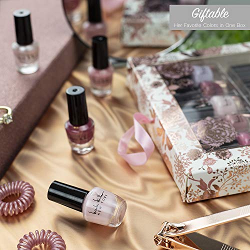 Nicole Miller Nail Polish Set, 15 Mini Nail Polish Colors, Polish Kit for Fingernails and Toenails