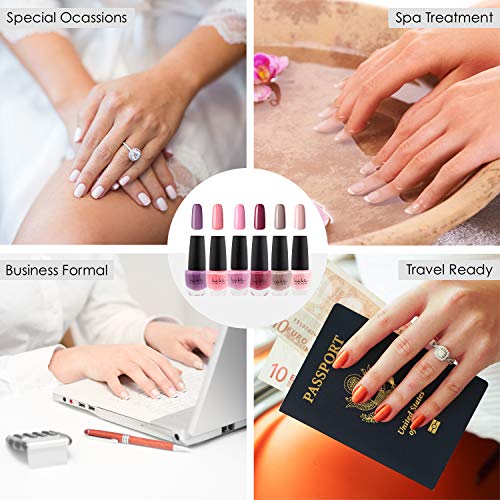 Nicole Miller Nail Polish Set, 6 Piece Nail Polish Collection, Quick Dry Nail Polish for Women and Girls