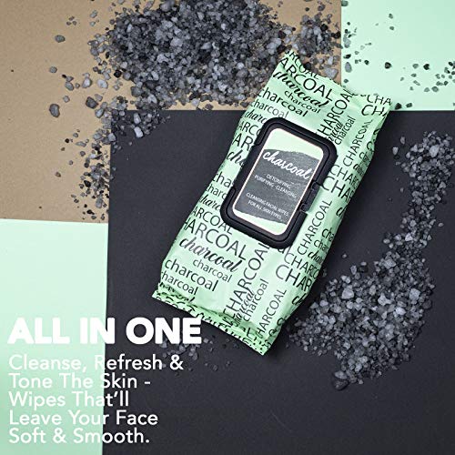 Body Prescriptions -2 Pack (60 Count Each) Charcoal Cleansing Facial Wipes