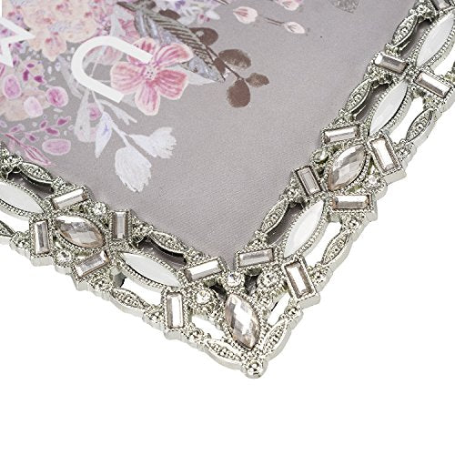 Parisian Home Ornate Jeweled Decorative Metal Picture Frame for 5